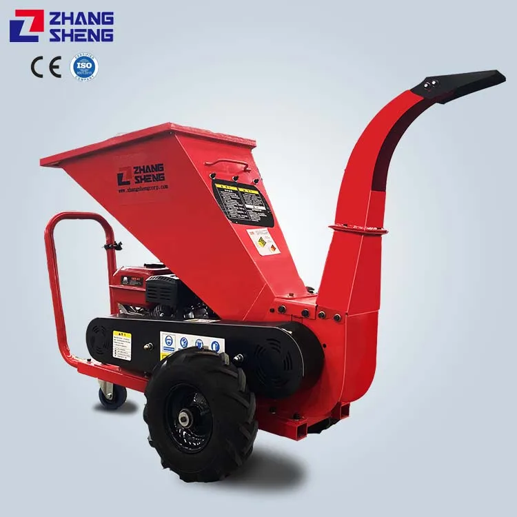 Top quality updated design small waste wood crusher mini portable 6.5hp 10hp 12hp 24hp wood shredder 7.5hp gasoline wood chipper