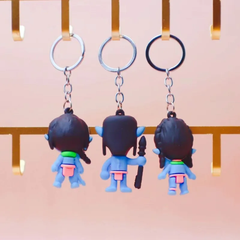 3D Action Figure Creative Cartoon Animation Avatar Keychain Avatar Key Chain Ring Men Hanging Ornaments Gifts