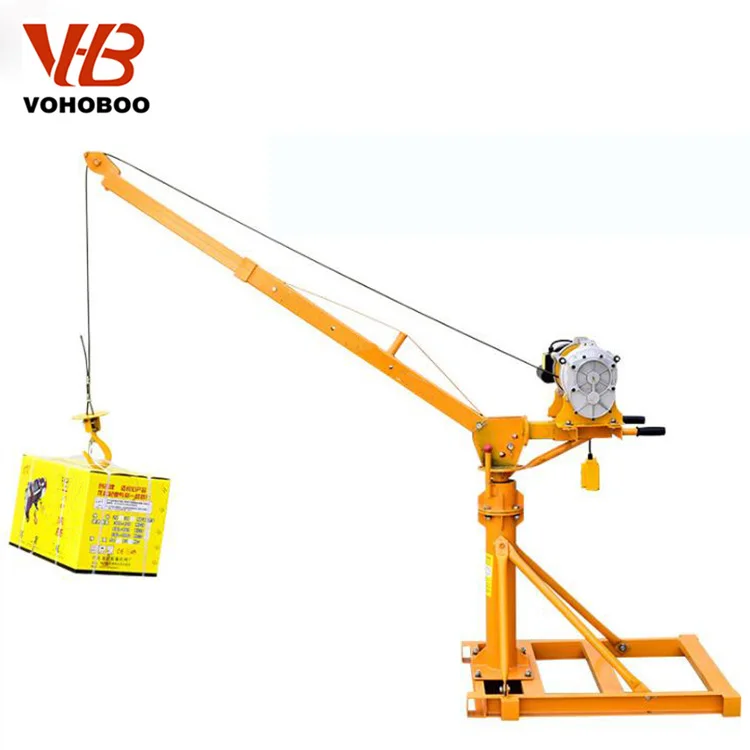 Lifting equipment 300kg 500kg 800kg 1000kg hand operation mobile mini crane portable small lift floor crane