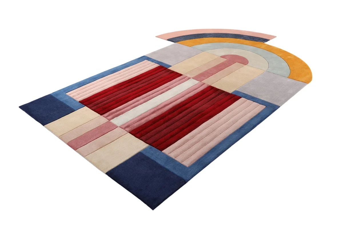 Novelty Tapis Masion Nordic Geometric Rug Custom Shape Handtufted Home Carpet