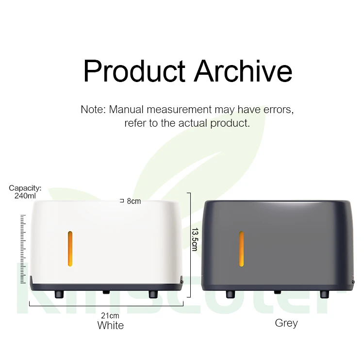 240ml Flame Humidifier Essential Oil Aroma Fire Diffuser Remote Control RGB Color Lighting Flame Diffuser