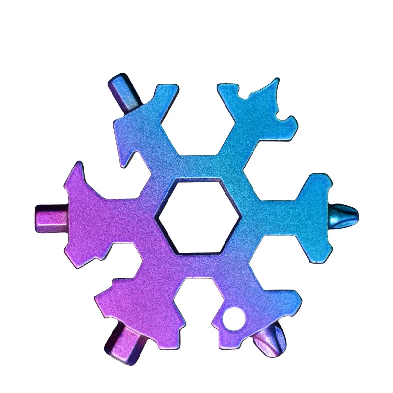 Wholesales Multitool Mini Wrench Snowflake tool 19 in 1 Combination Portable tools Bicycle Skate Outdoor