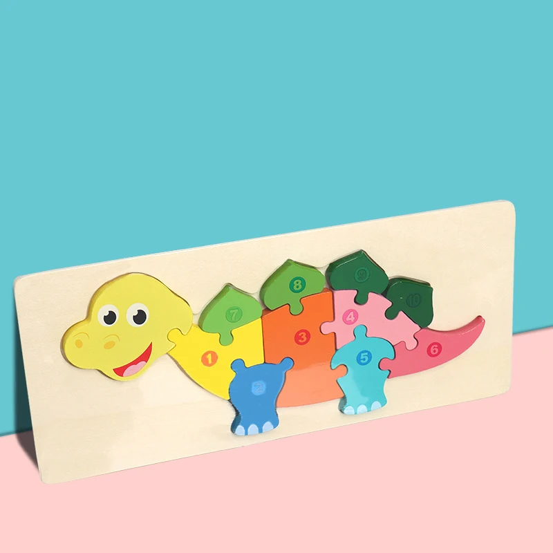 Wholesale Customize best welcome fashion 3d wooden puzzle jigsaw Educational Games Toys for kids