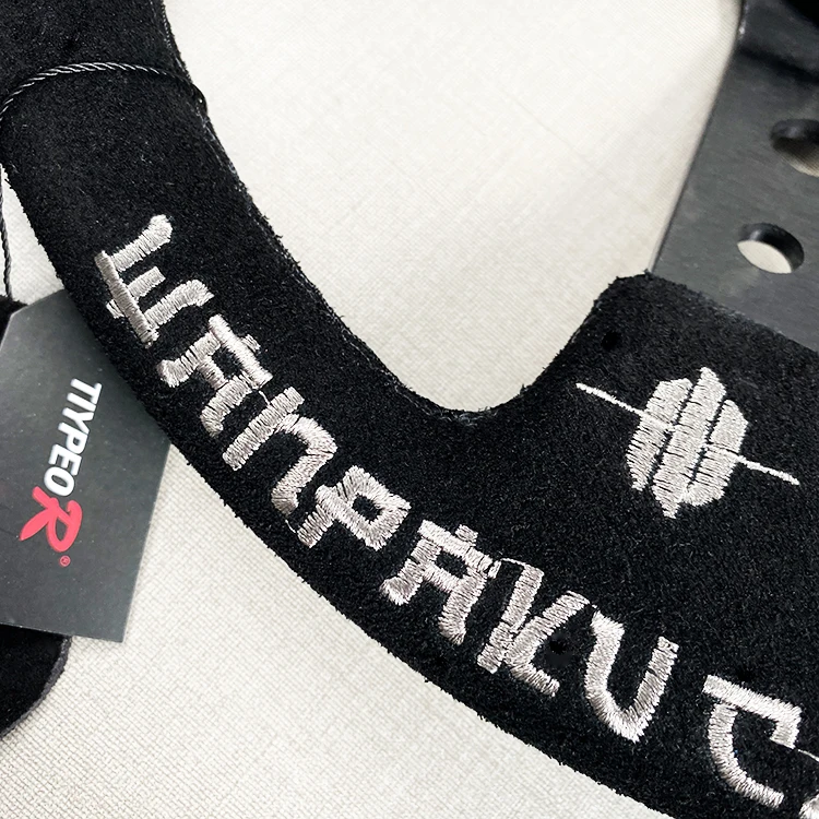 Universal 350MM Suede Leather Steering Wheel Drift Racing Type High Quality Hand Stitch Logo Customization Unique Steering Wheel