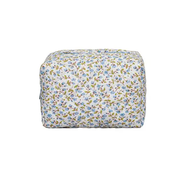 2024 Alibaba factory travel organizer cosmetic bag women makeup bag, new fashion lady 100% cotton cosmetic toiletry pouch zipper