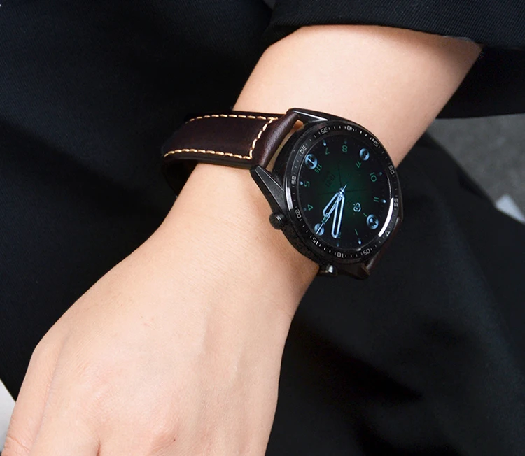 Newest Vintage Watch Strap Genuine Leather Italy Oil Wax Cowhide Leather Watchband  18 20 22 24mm Women Men for Smart Watch