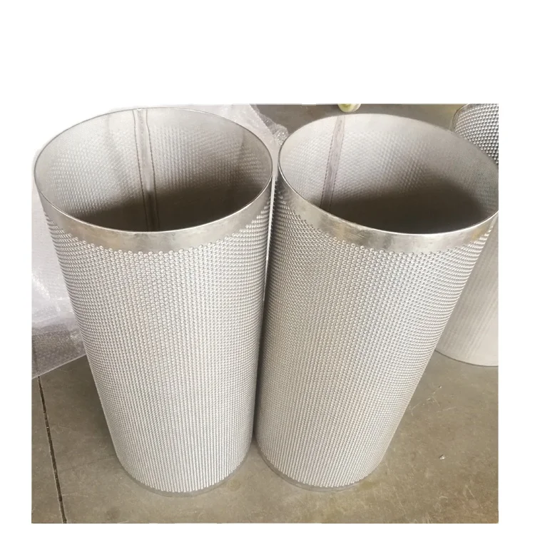 Дуплексная Спеченная проволочная сетка из нержавеющей стали 316L 904L перфорированный металлический фильтр для очистки