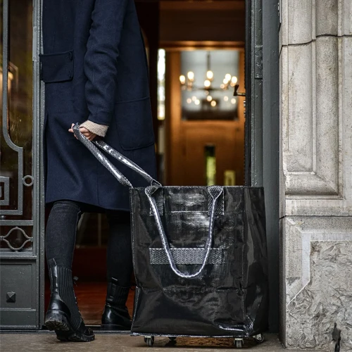 Factory Custom Multifunction Folding Large Capacity Travel Market With Wheels Grocery Vegetable Shopping Trolley Bag