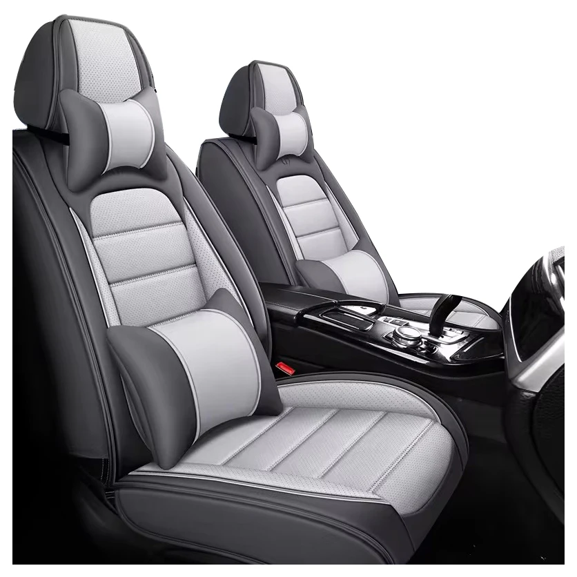 custom logo direct factory price interior accessory business skidproof waterproof pu leather car seat covers set