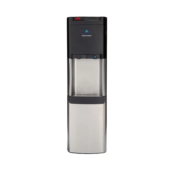 Self clean top loading stand bottle water cooler, cold and hot water stainless steel front panel