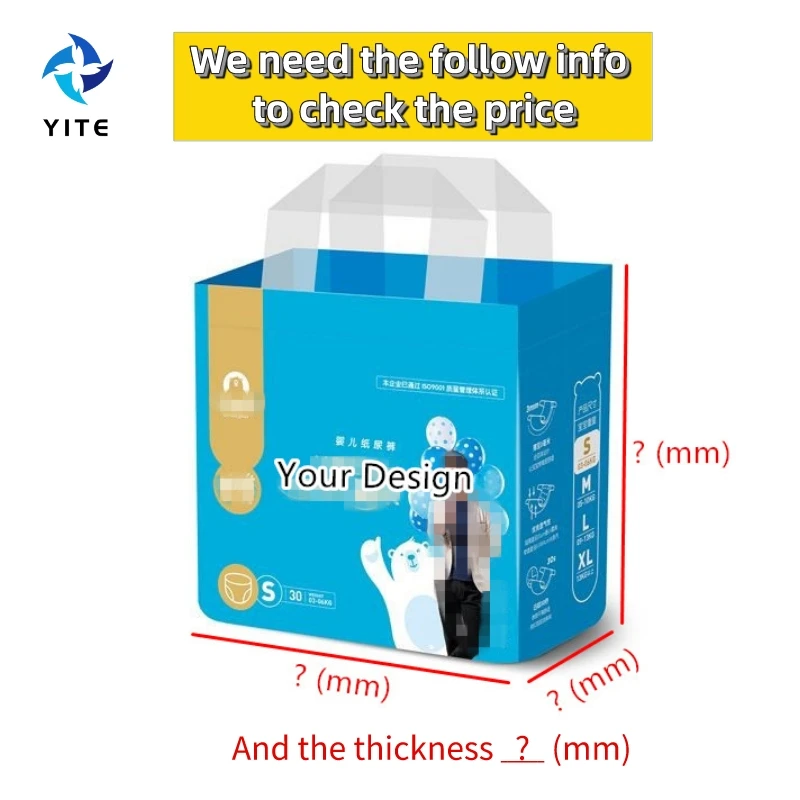 Printing Disposable LDPE Custom Diaper Plastic Bag