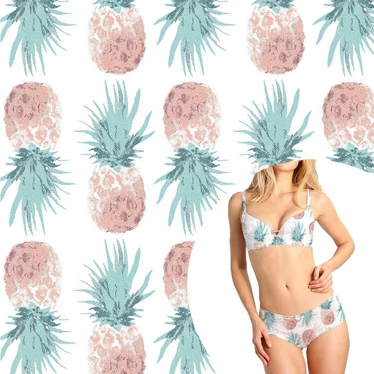 88 polyester 12 spandex swimwear african tiger spandex fish scale hawaiian foil digit spandex print fabric