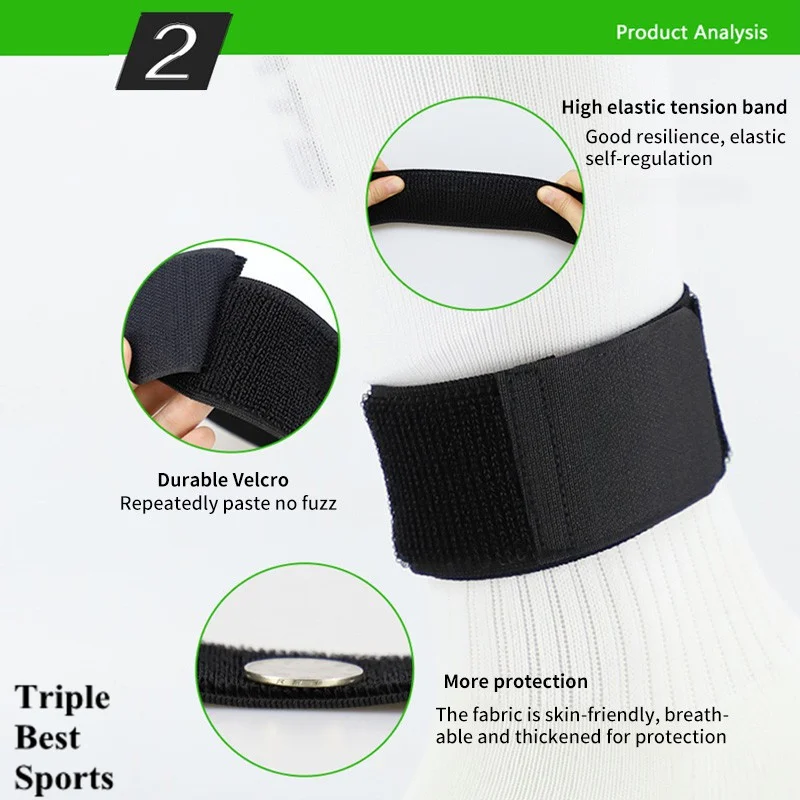 Custom Football Soccer shin guards soccer pad Sleeves Socks Protector Protection Manufacturer Elastic Knee support Bandage