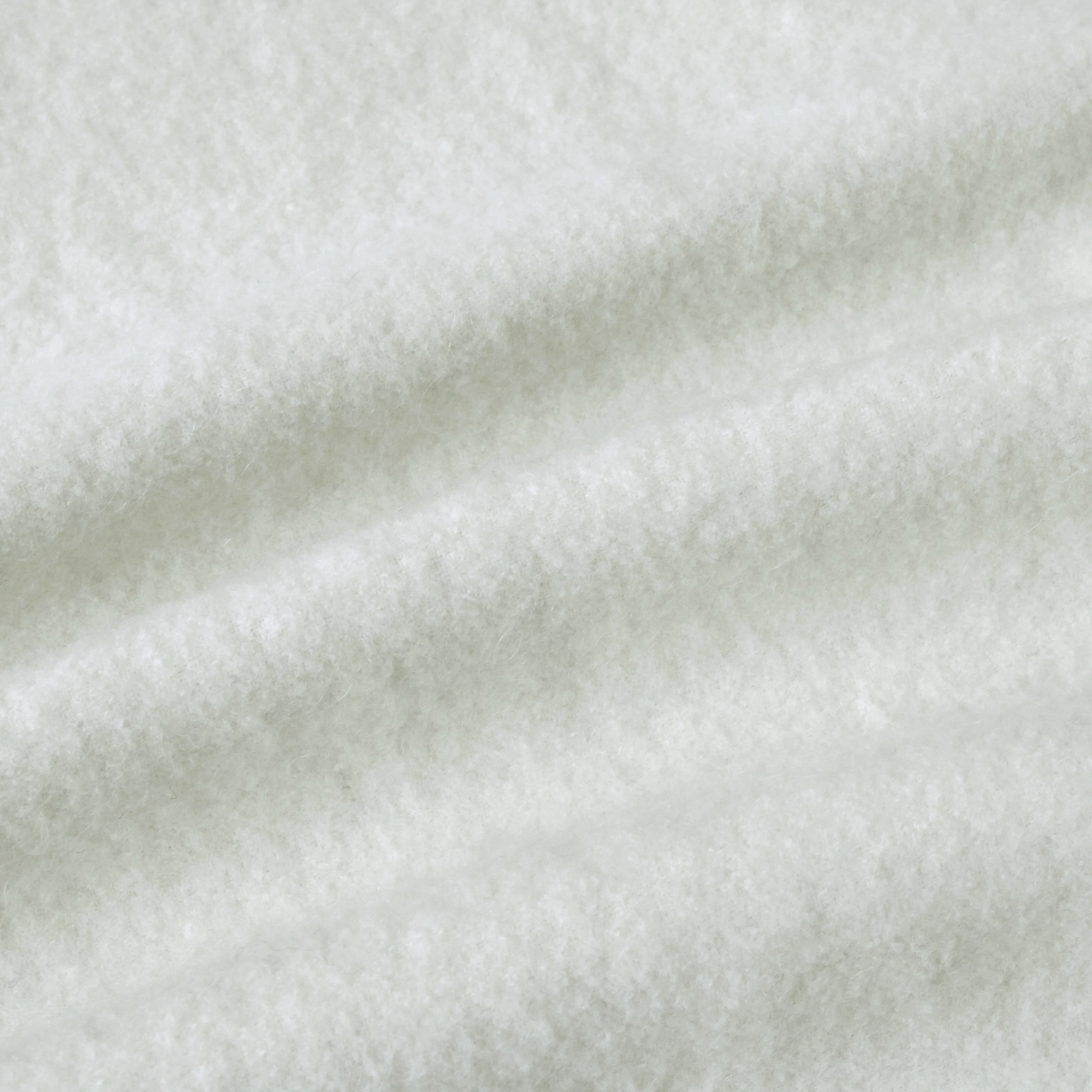 24 New Arrival High Quality Brand Fashion Pure White Woven Double Faced Alpaca Merino Wool Tweed Fabric for Overcoat Suit Dress