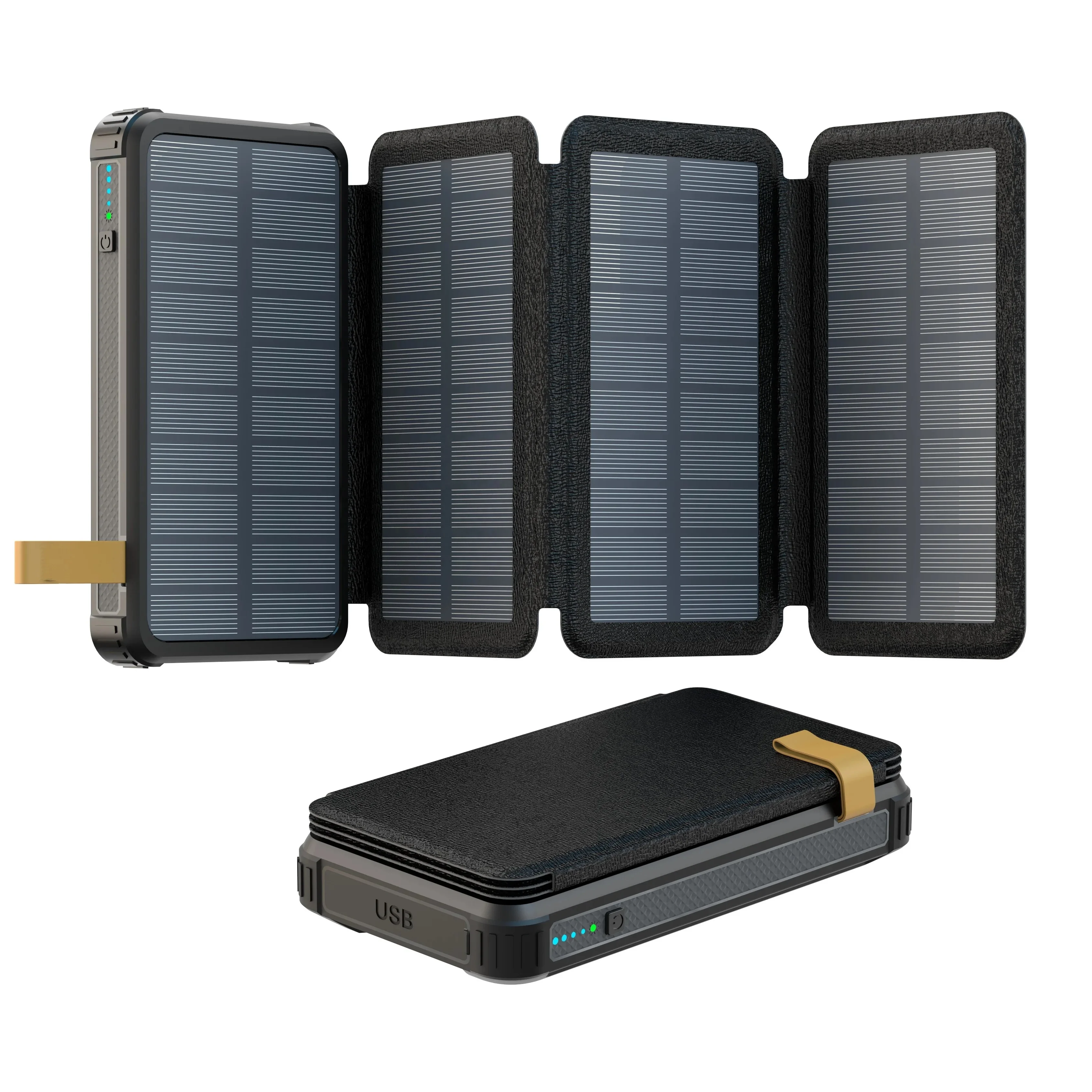 20000mAh Fast charging Solar Charger with Foldable Panels High Capacity Solar Power Bank External Backup Battery Charger