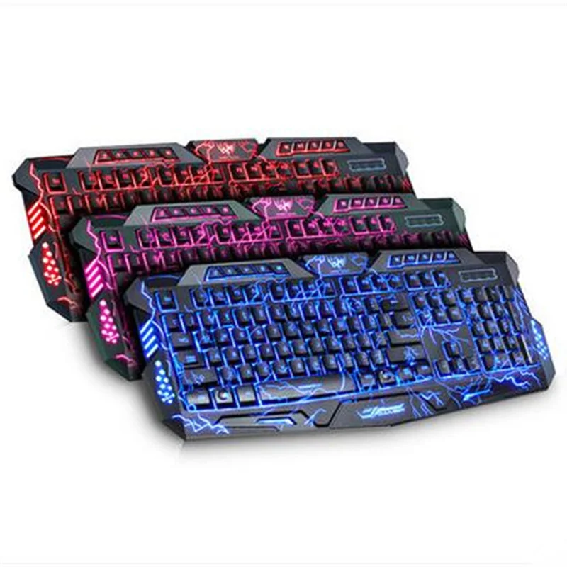 
M200 Slim Business Lightweight Waterproof Keyboard Adjustbale Breathing LED Backlight Wired Gaming Keyboard 