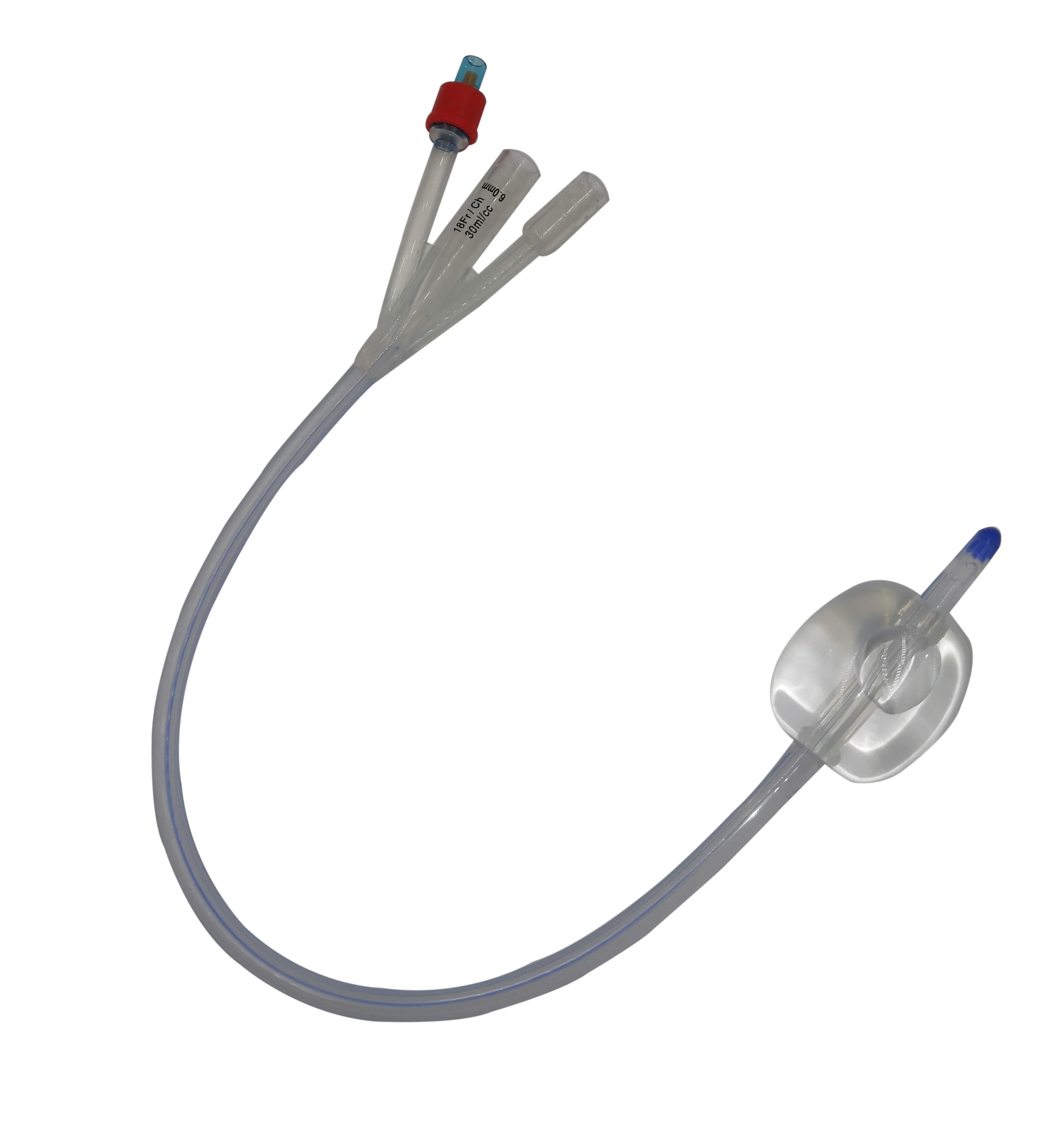 Standard Three way Silicone Urethral Catheter with Irrigation Function