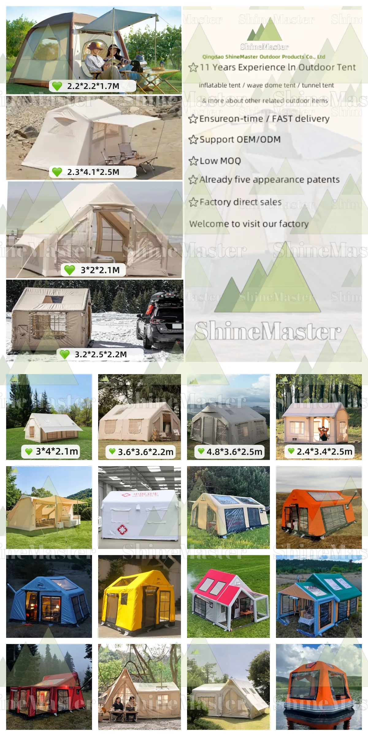 ShineMaster New Design Outdoor Cotton Canvas Inflatable Lotus belle tent Round Teepee Yurt Luxury Glamping Star Gazing Bell Tent