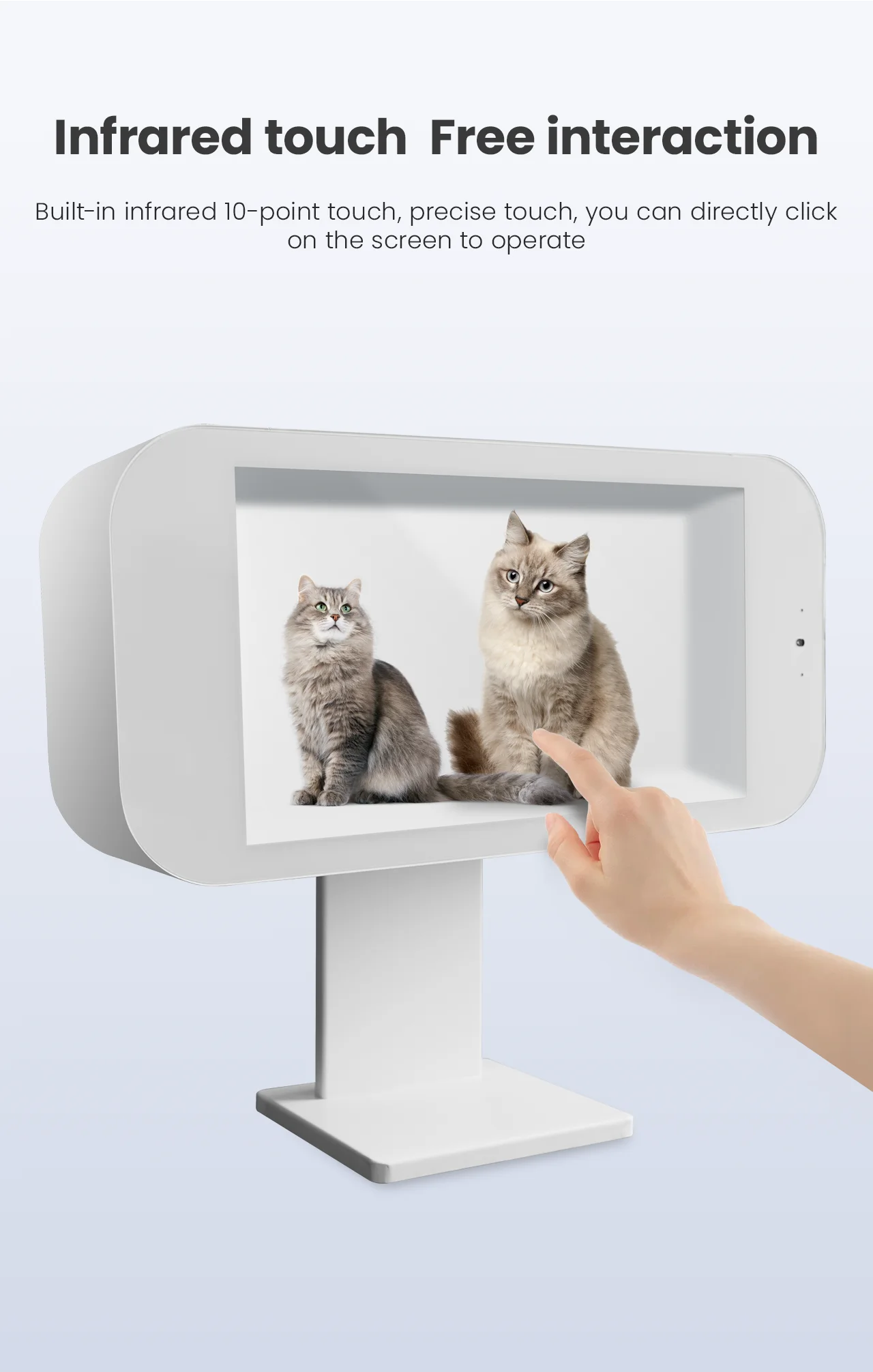21.5 Inch Transparent Lcd Display Cabinet Advertising Display Lcd Touch Screen For Showcase Advertising Box