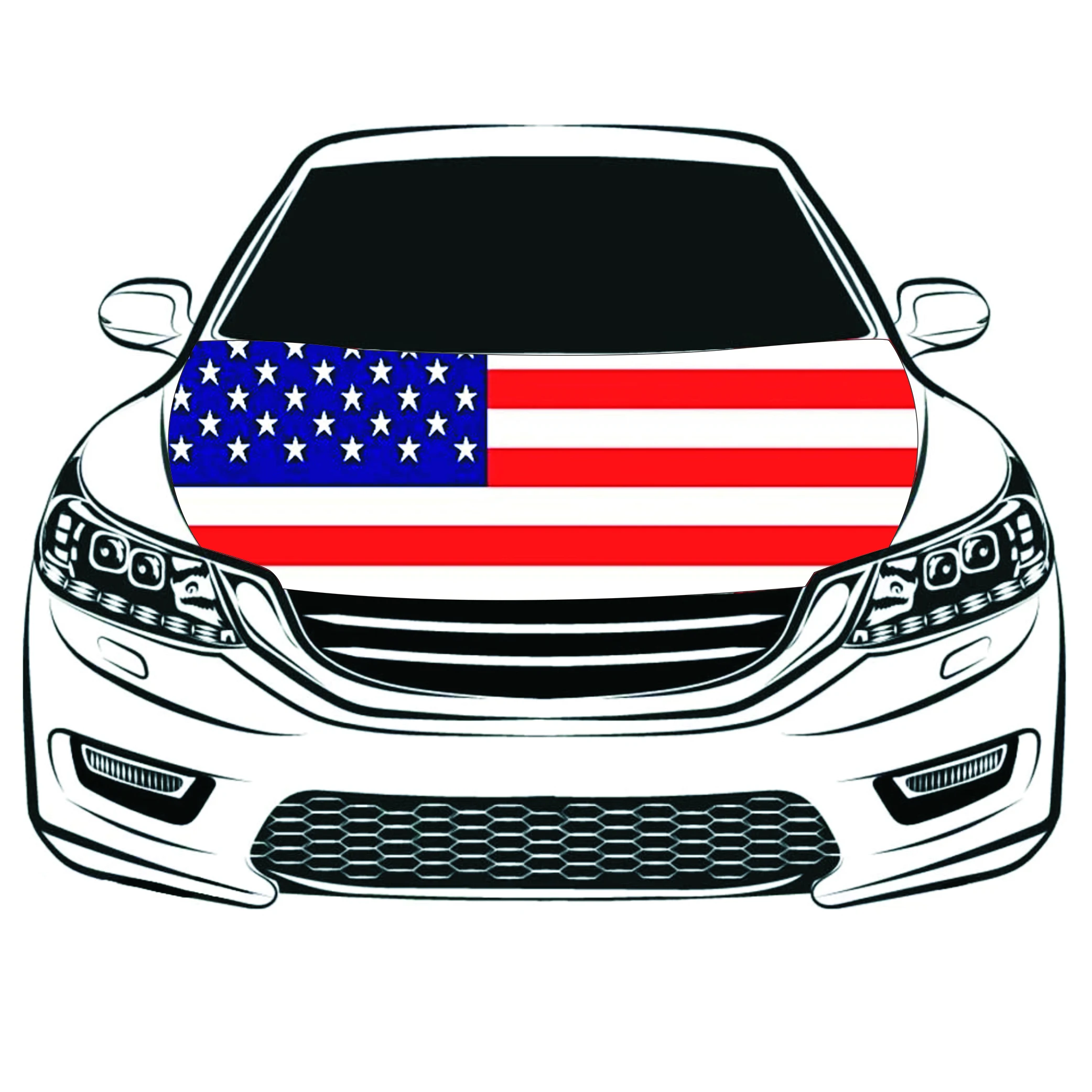 Hot Selling Cheap Fabric Polyester Custom Logo All Countries Engine Car Hood Cover Flag With Logo