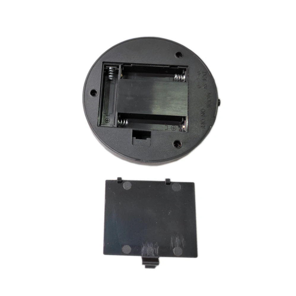 BOSHI Matt black plastic battery operated led  light round base with mirror top display