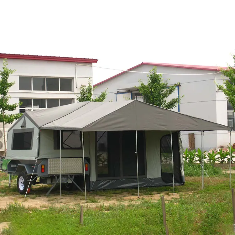 3-4 person off road hard floor camper awning camping trailer tent