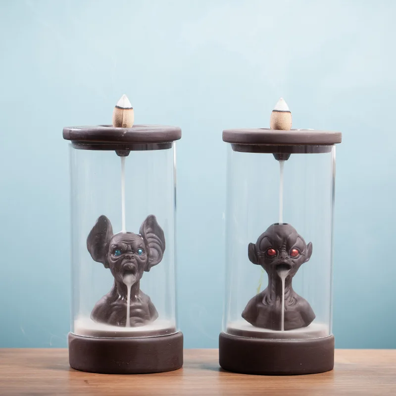 Hot Sale Ceramic Aromatherapy Burning Smoke Waterfall Incense Holder Backflow Incense Burner