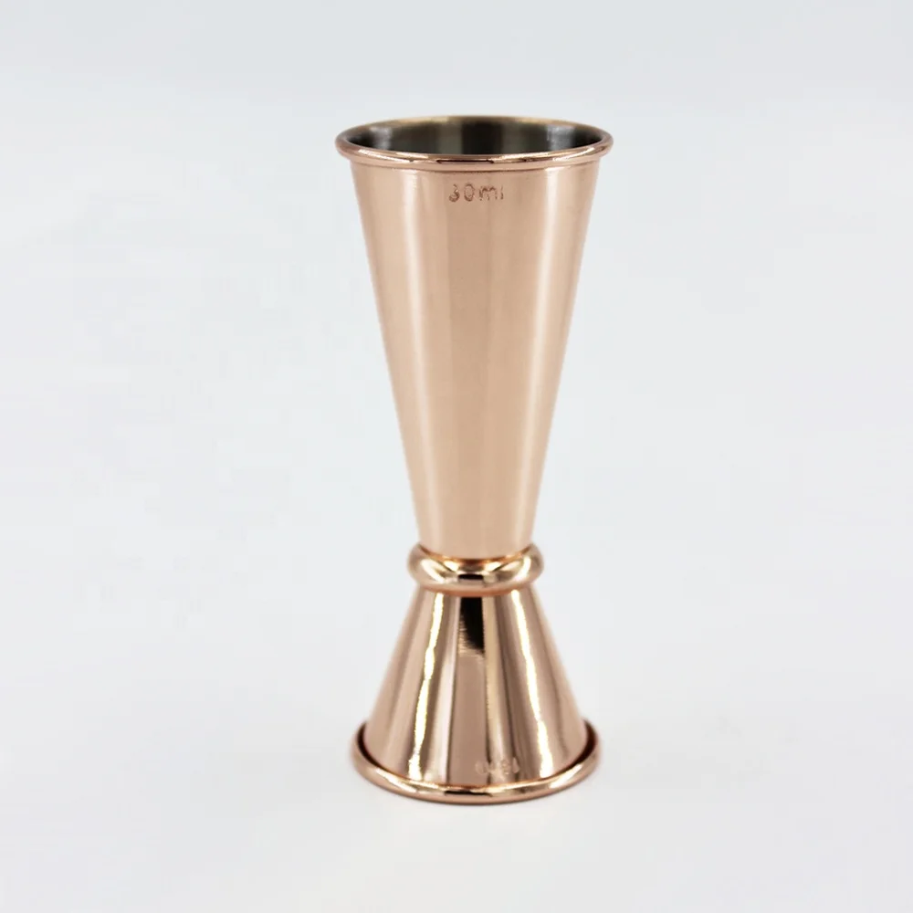 Factory Custom 15/30ML Barware Japanese Jigger Copper Cocktail Jigger Stainless Steel Double Jigger For bar