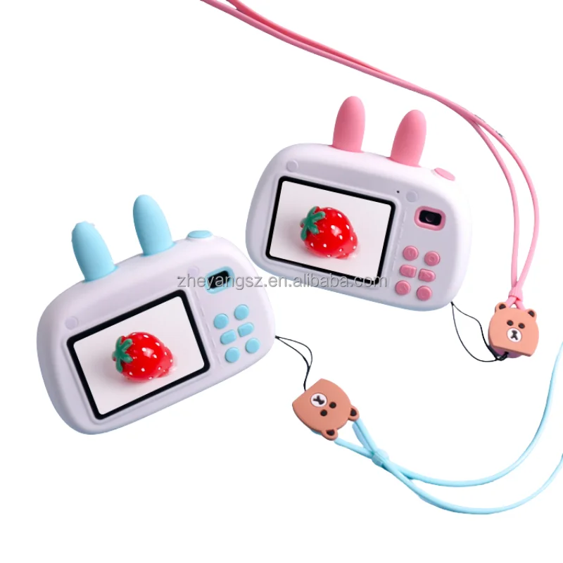 Популярная цифровая мини-камера для видеозаписи, подарок для девочек, фильтр для селфи, 600 мАч, 1080P, Детская цифровая камера с кроликом, Детская камера, игрушечная камера
