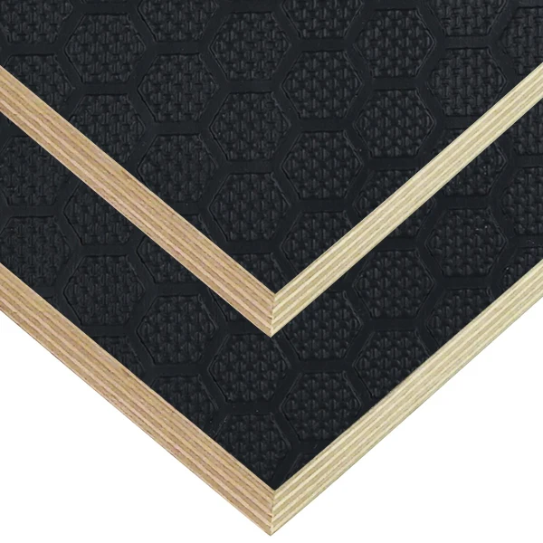 FAYSHING Black Hexagon Texture Anti-Slip Film Faced Plywood 12mm for Flight Case or Aluminum Case C004
