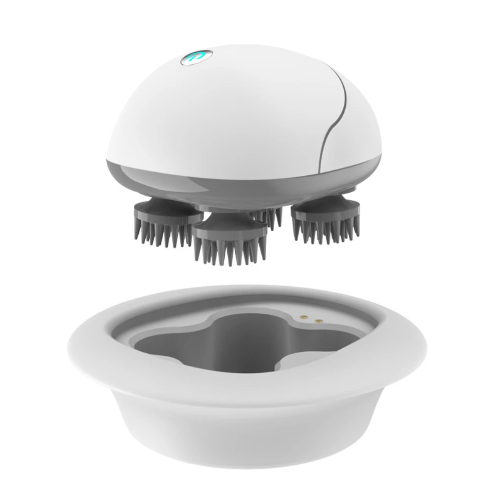 Other Massage Products Waterproof Different Speed Scratch Electric Silicone Head Scalp Massager With Timer Function