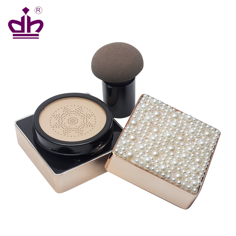 
BB cream air cushion case packaging cosmetic compact powder case with puff 