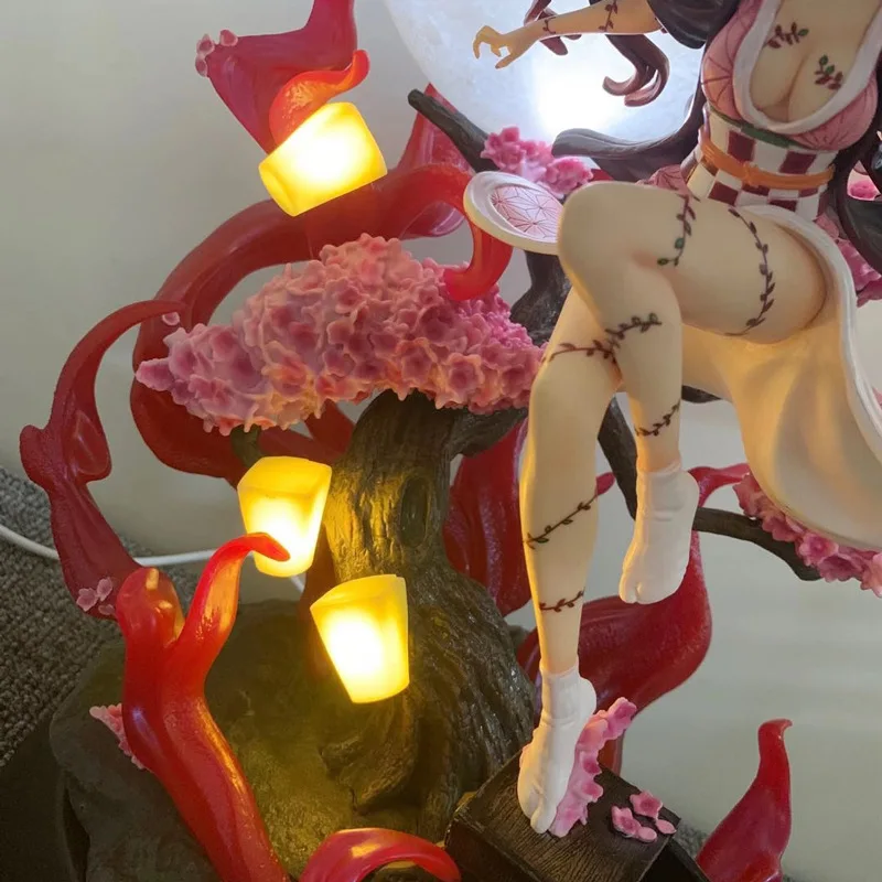 42cm anime Demon Slayer GK Anime action Figure with lights Kamado Nezuko Kimetsu no Yaiba Figurine Statue PVC model Figurine Toy