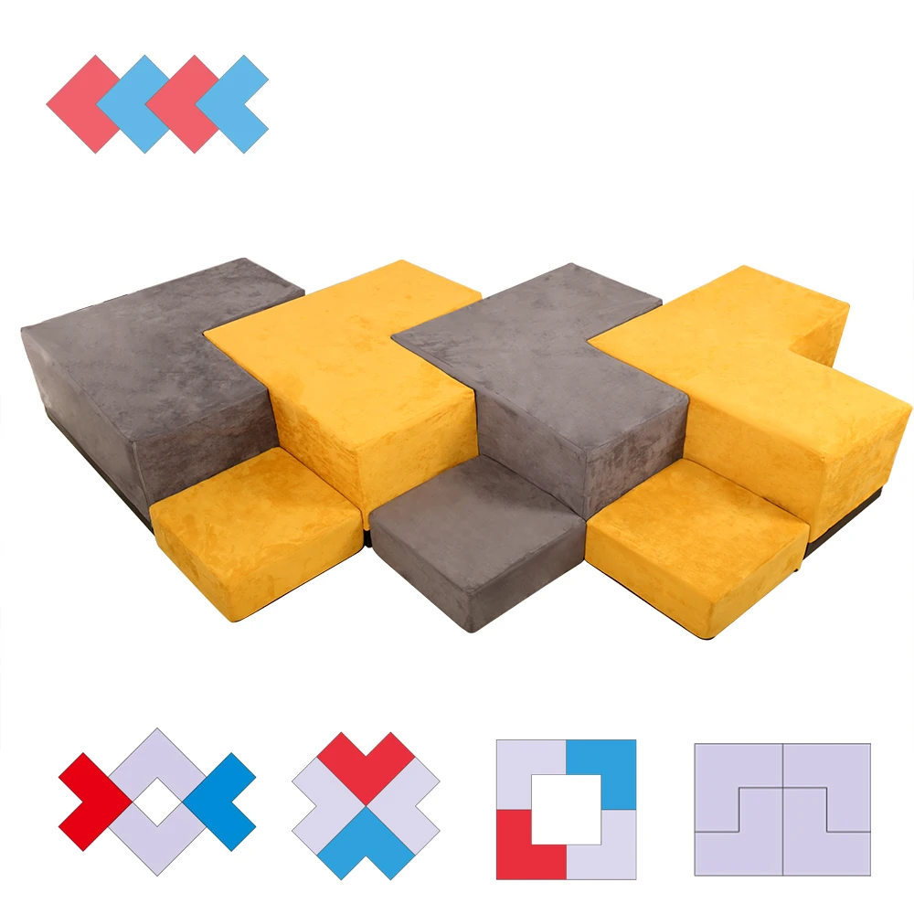 8pcs Hot Selling DIY Sofa Set Adjustable Metal Sofa modern modular Living Room L/I/U-shape Sofa furniture sectional sofa