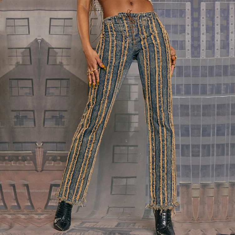 DiZNEW	2022 super washed ripped winter women stretch jeans