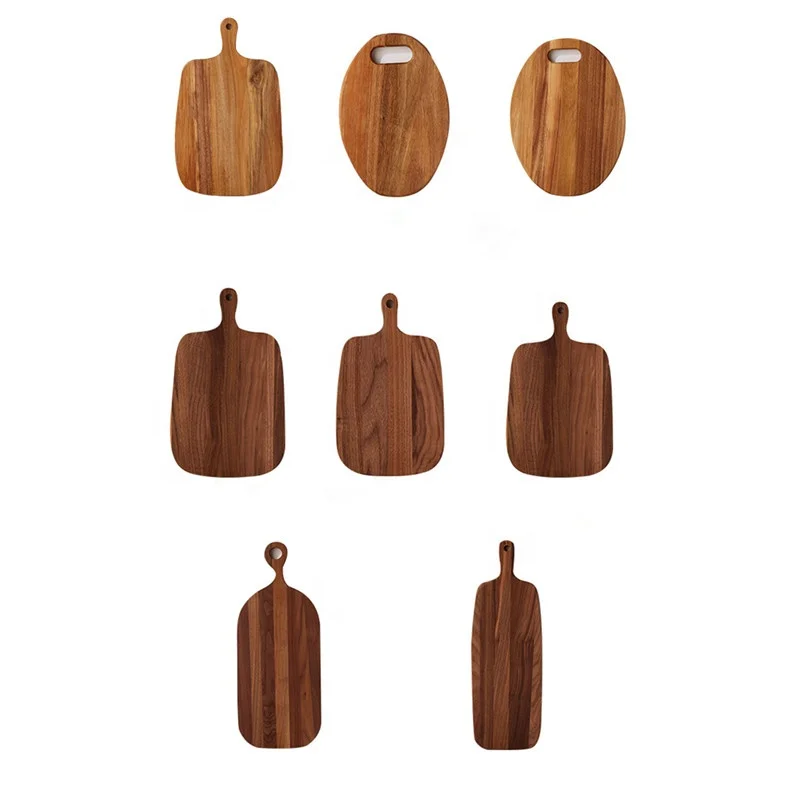 OEM Wooden Pizza Peel Serving Board Restaurant Food Chopping Tray on Dinning Table