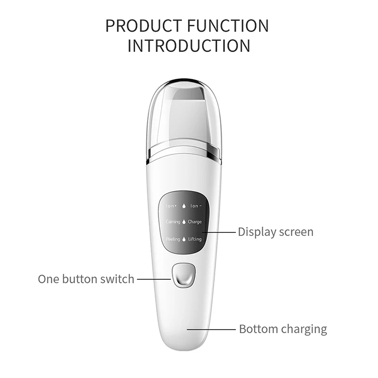 Face Skin Scrubber USB Rechargeable Facial Cleaner Vibration Blackhead Removal Exfoliating Pore Cleaner ultrasonic Skin Scrubber