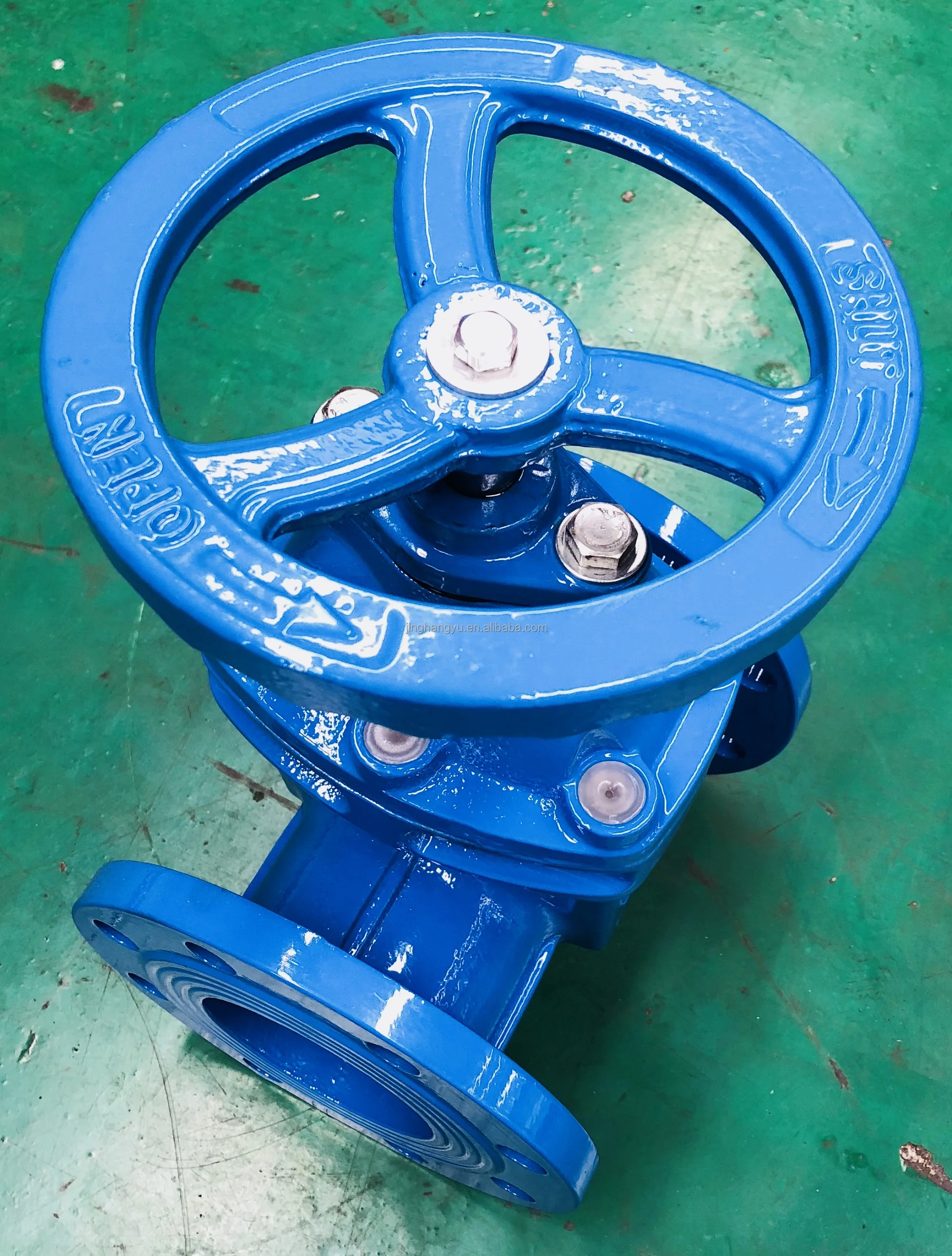 Brass nut on top DIN 3352 GGG50 GGG40 PN16 PN10 Ductile Iron Resilient Seal Gate Valve with brass