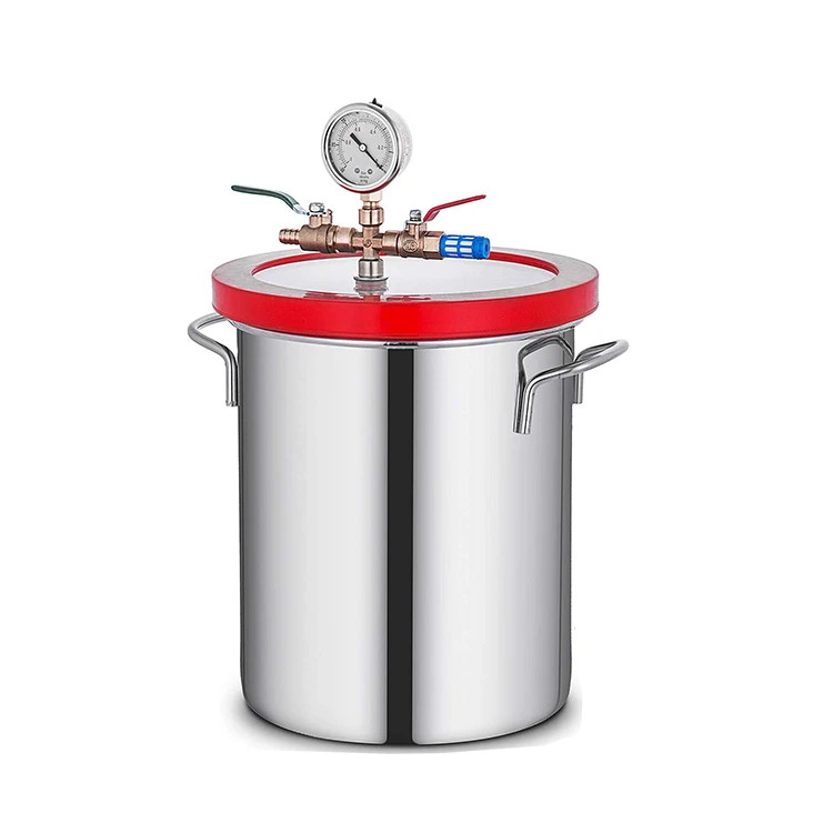 3 Gallon 12L Stainless Steel Vacuum Degassing Chamber standard vacuum chamber for Vacuum Defoaming Barrel