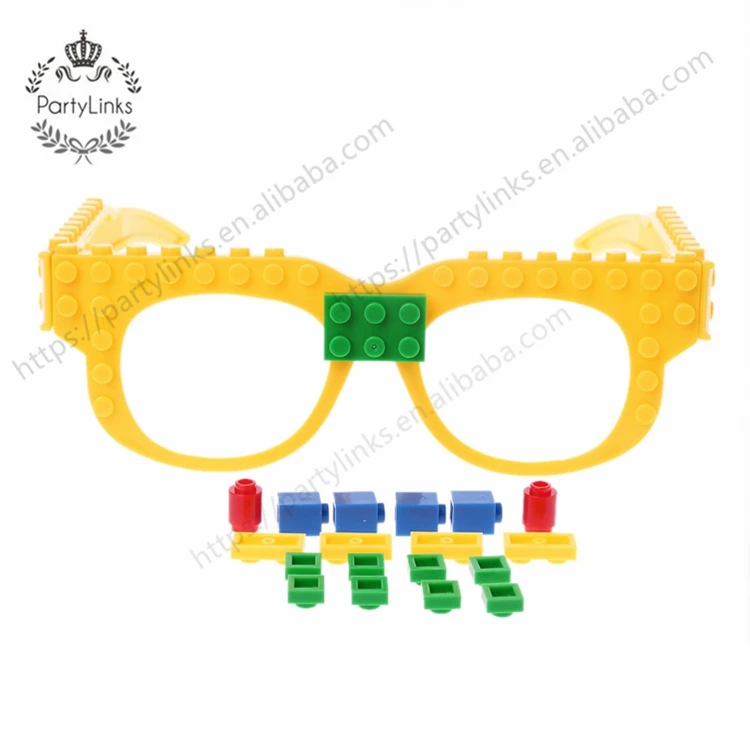 New Glasses Blocks Baseplate DIY Toy Glasses Frame Brick Compatible With Legoed Party Christmas Favors Carnival Decoration
