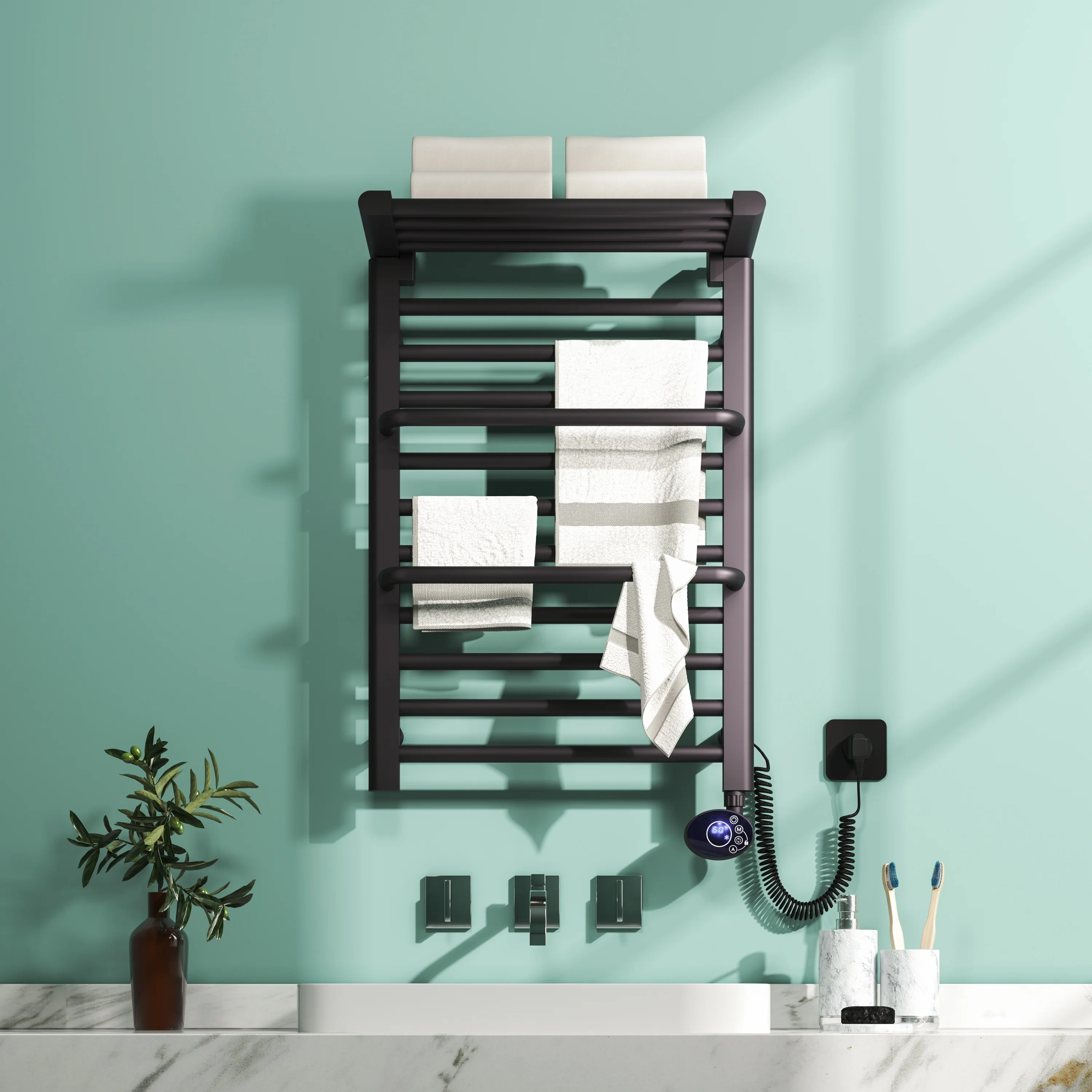 SHARNDY hot home appliance wall-mounted designer bathroom towel rails towel heaters towel warmer from manufacturer