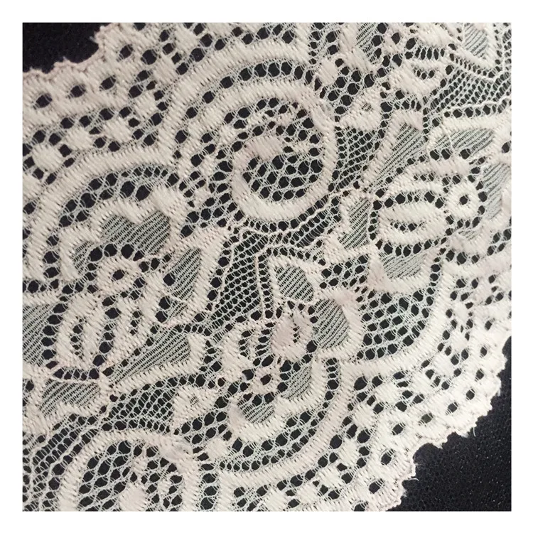 2cm-7.5cm 100% Cotton Scalloped Eyelet Trimming Lace for baby Woman Garment