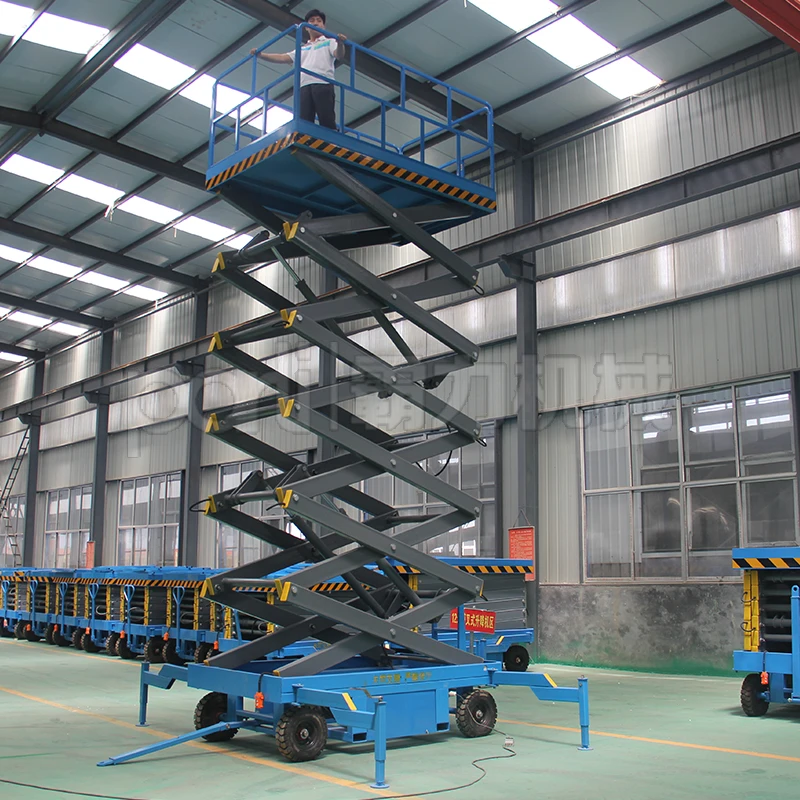 6-18 m aerial work platform mobile hydraulic electric scissor lift electric movable scissors lift platform