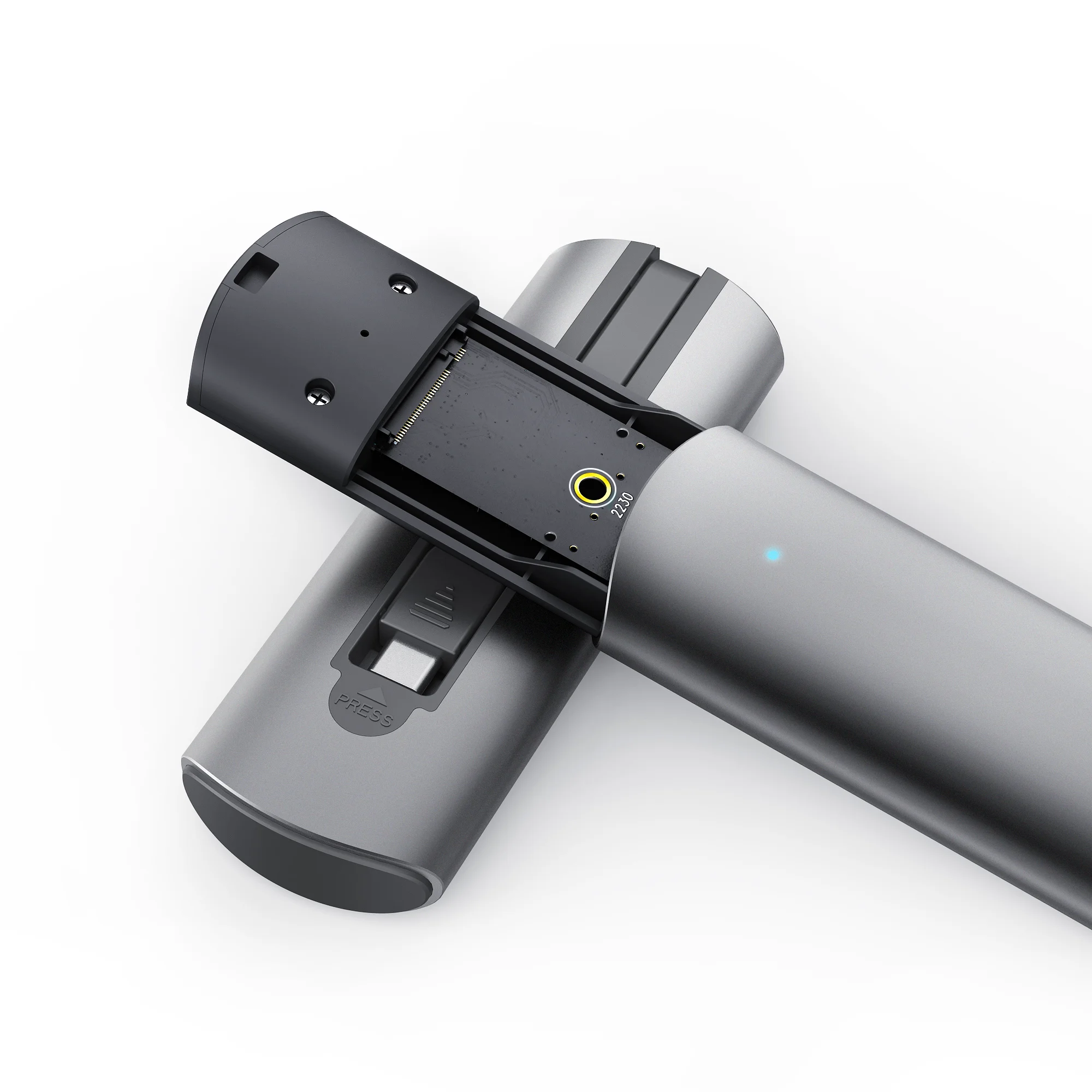 New Design Aluminum M.2 SSD Case HDD Housing NVMe Enclosure M.2 to USB Type C Enclosure Hard Drive Case