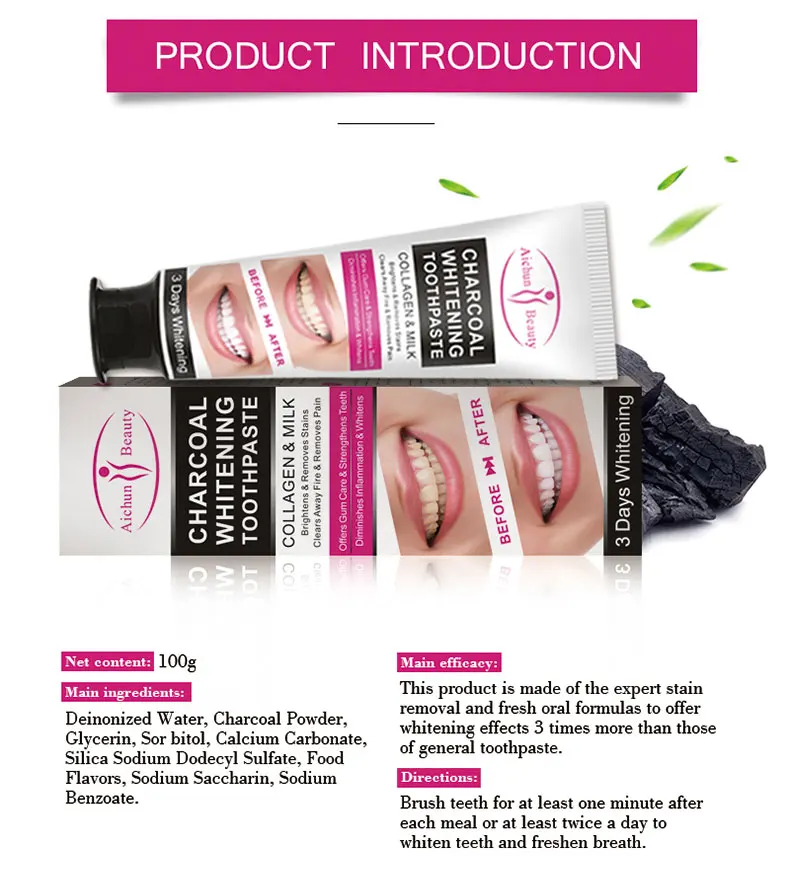 
best teeth anti-cavity natural whitening activated 125g charcoal teeth whitening toothpaste 