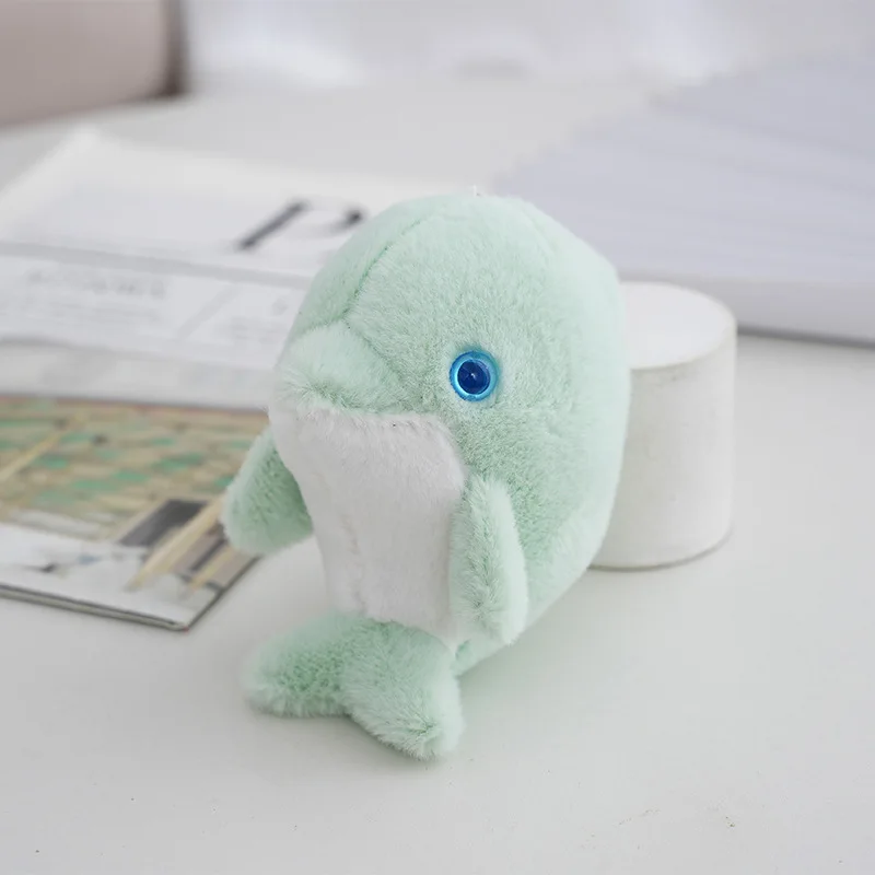 stuffed animal toys ocean cute colorful dolphin kawaii plush keychains toy Little Dolphin KeyChain bag charm pendant accessories