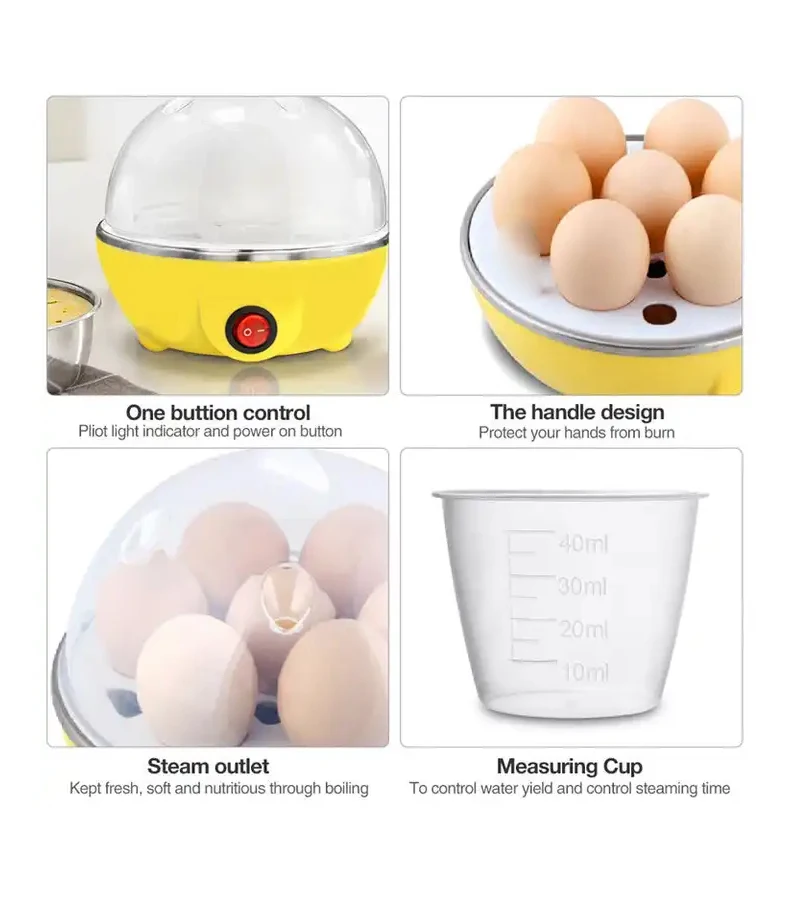 Double Layer Electric Egg Poacher & Breakfast Machine Auto Power Electric Food Processor for Household Use Kitchen Gift Boiler