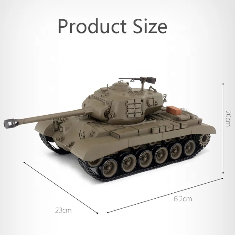 Henglong 3838-1 1/16 Scale WWII U.S.A Pershing M26 Heavy Tank Model RC Tank 2.4Ghz IR+BB Battle Electric RC Toys Tank Hobby Gift