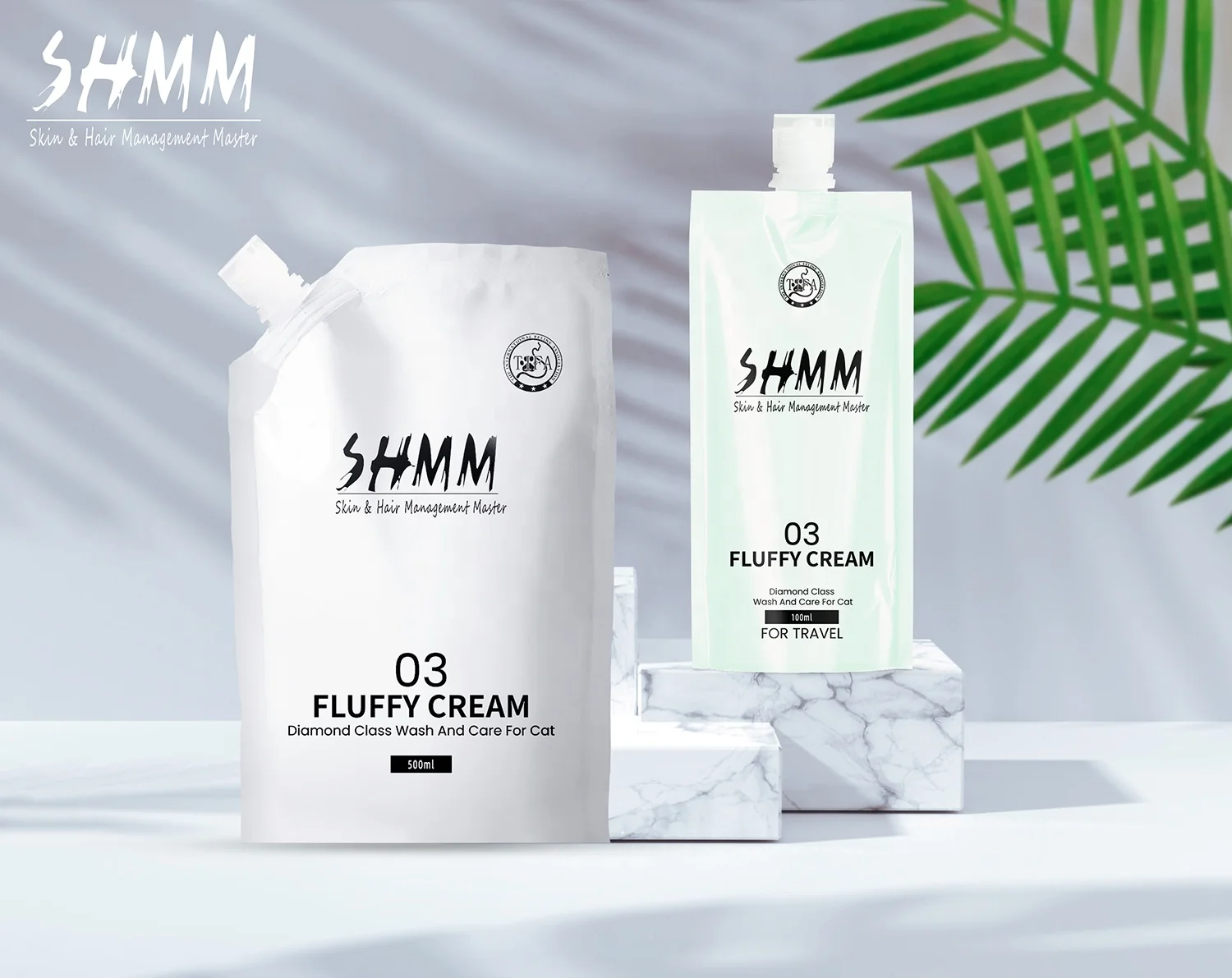 SHMM Essenz 100ml Travel Set Pet Fluffy Cream Spa Hair Water Therapy Vitamin Shampoo Dog Grooming Pet Cream For Fluffing Hair