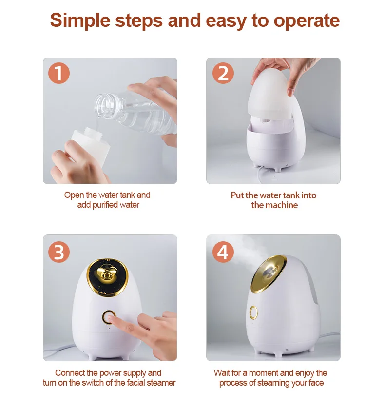 Hot sale custom facial skin hydrating spa equipment electric mist sprayer face mister nano steamer